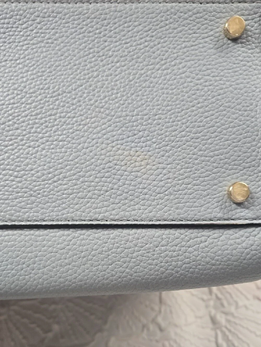 Kate Spade Mulberry Street Leighann Tote Bag Leather Lakesedge Gray Blue